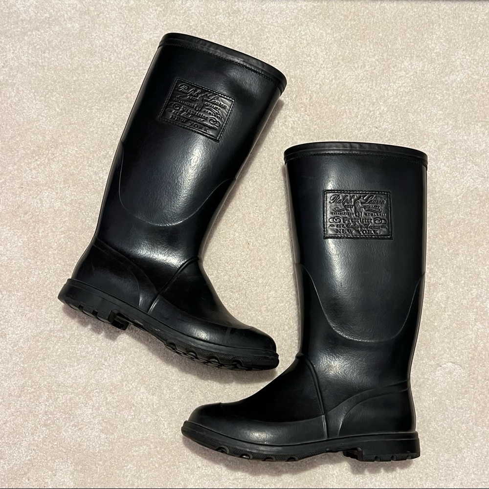 Vintage Ralph Lauren “Antony” Rubber Rainboots (Black)